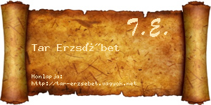 Tar Erzsébet névjegykártya