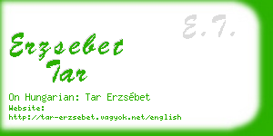 erzsebet tar business card